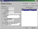 Programmoberfläche Patientenverwaltung